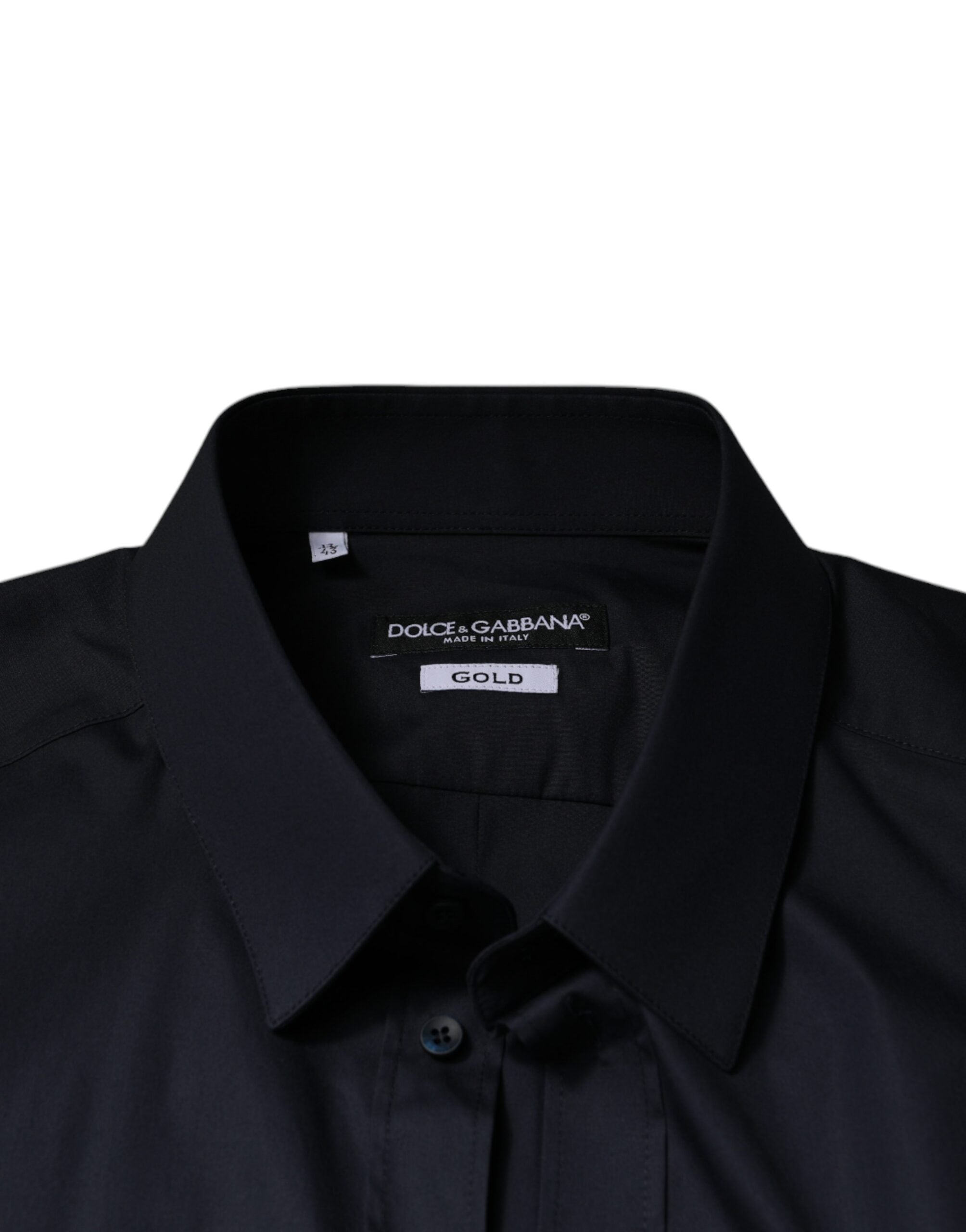 Dolce & Gabbana Black formal GOLD cotton blend shirt